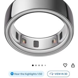 Oura Smart Ring gen 4- Sleek Silver Design size 9